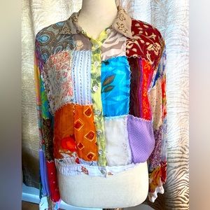 Patchwork Cropped Jacket